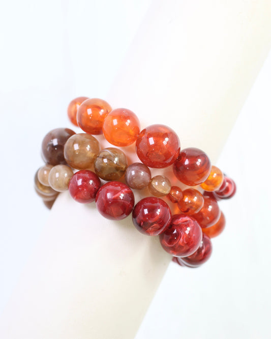 Alexander Beaded Bracelet Wine Multi