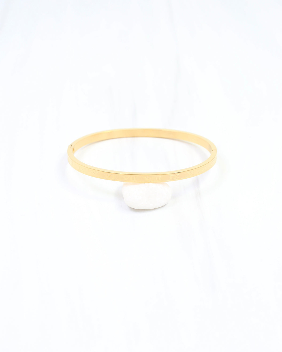 Monique Roman Numeral Bracelet WR Gold