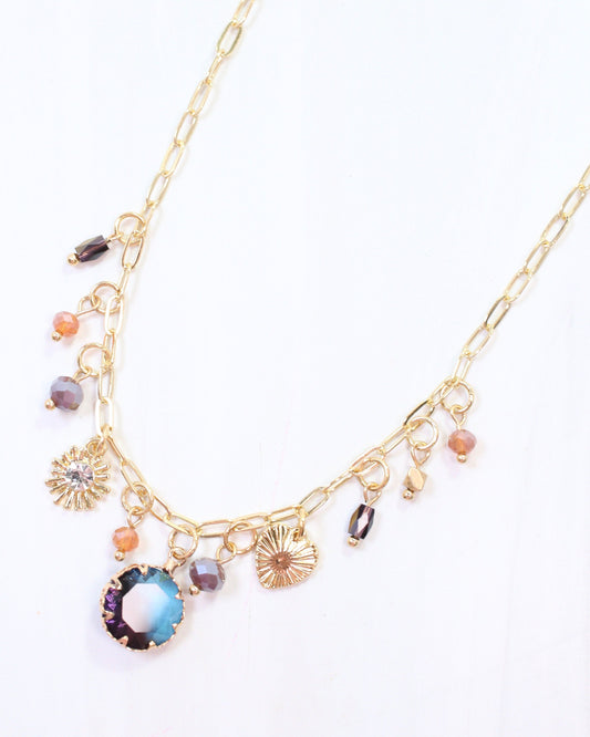 Brooklyn Charm Necklace Amethyst