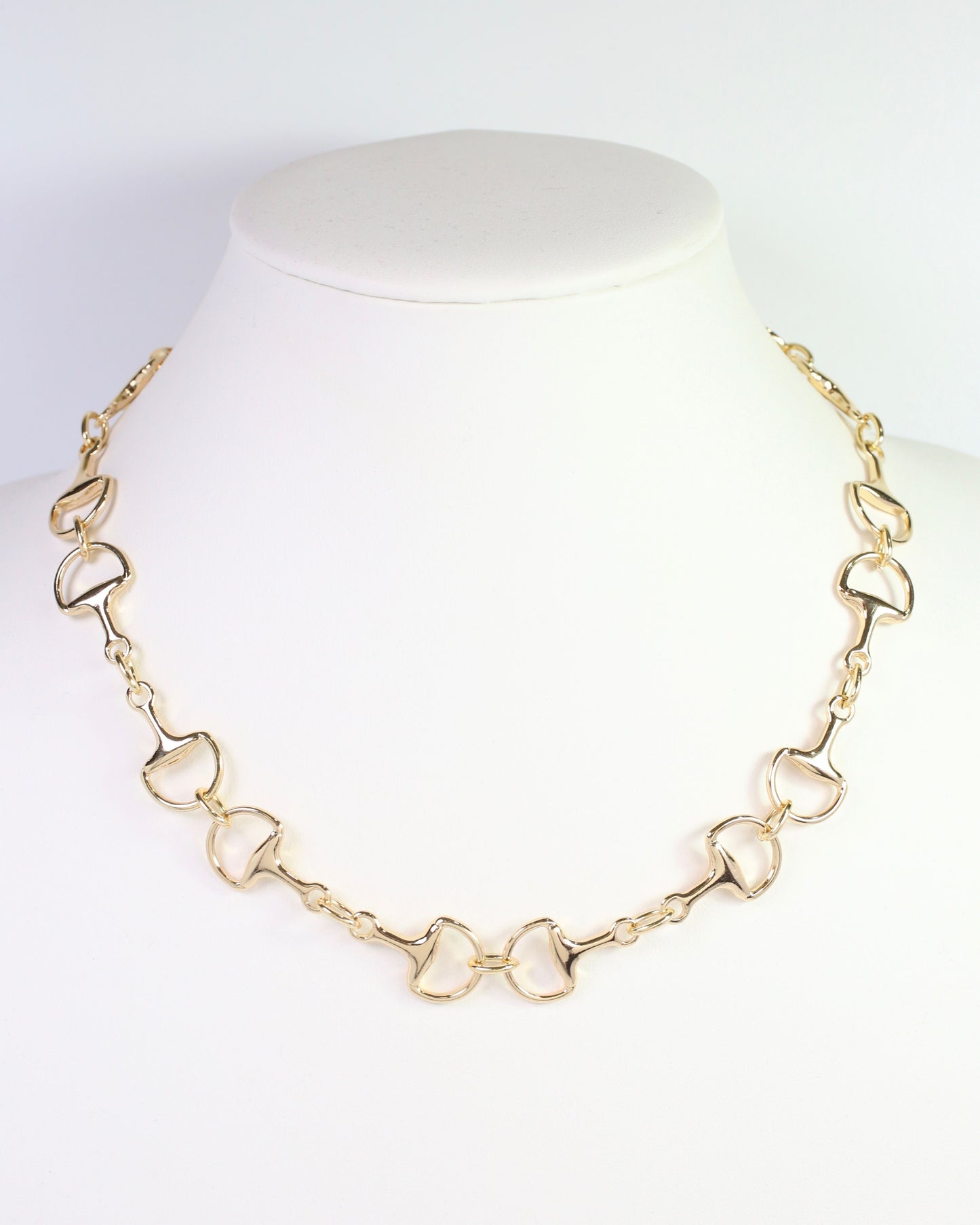 Ryder Horsebit Link Necklace Gold