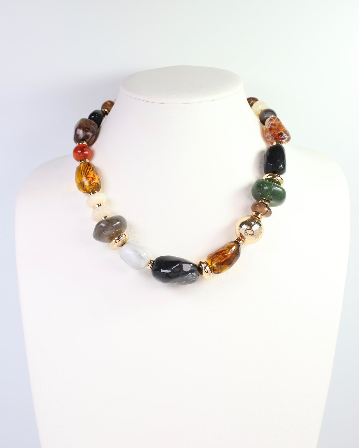 Rumford Large Stone Necklace Natural Multi