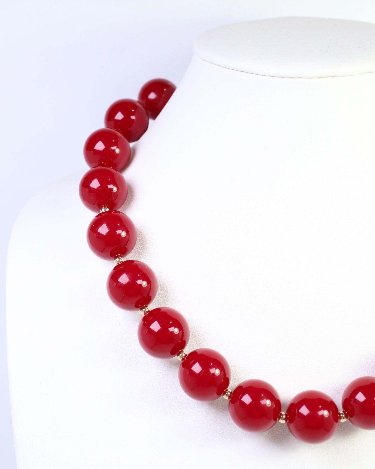 Megan Beaded Necklace Burgundy