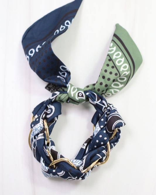 Fontana Chain Scarf Bracelet Navy