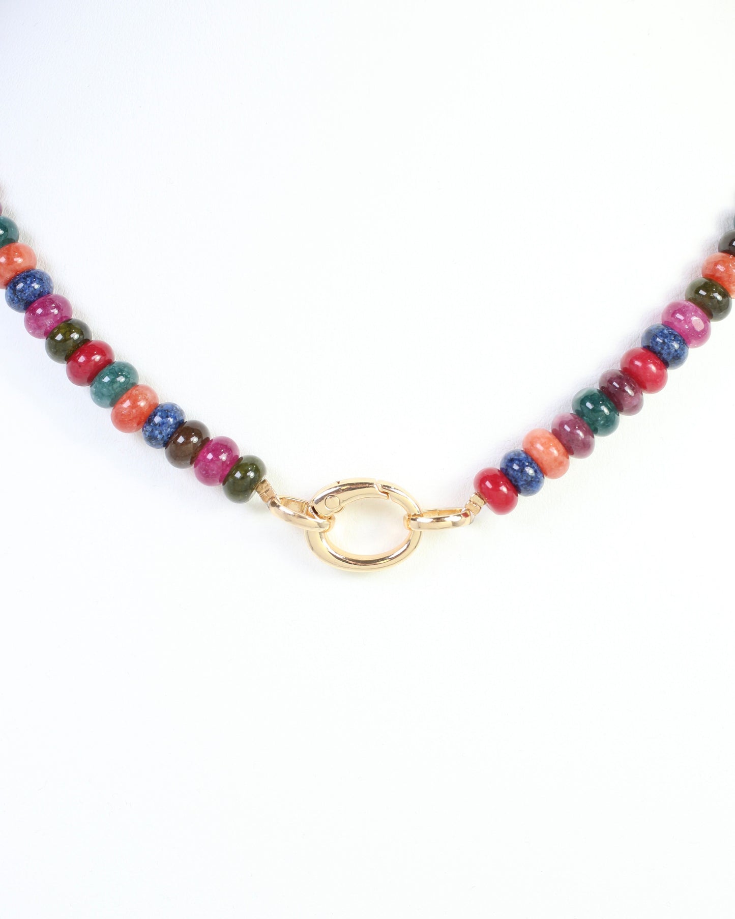 Gisela Stone Beaded Necklace Dark Multi