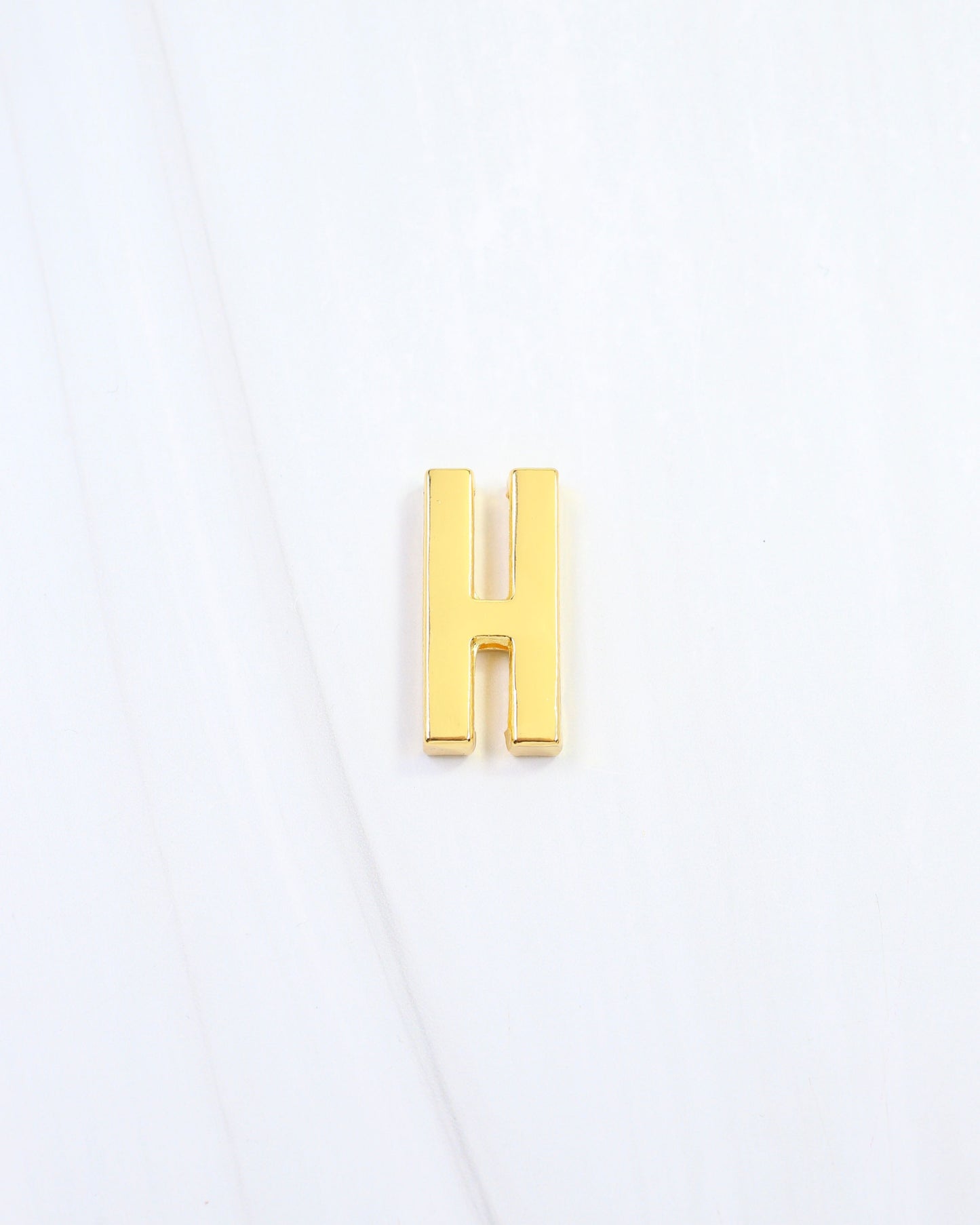 Arlett Initial Scarf Slide H Gold