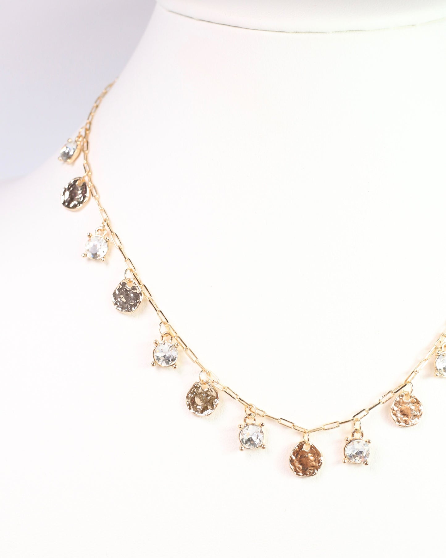 Evelyn CZ Necklace Gold