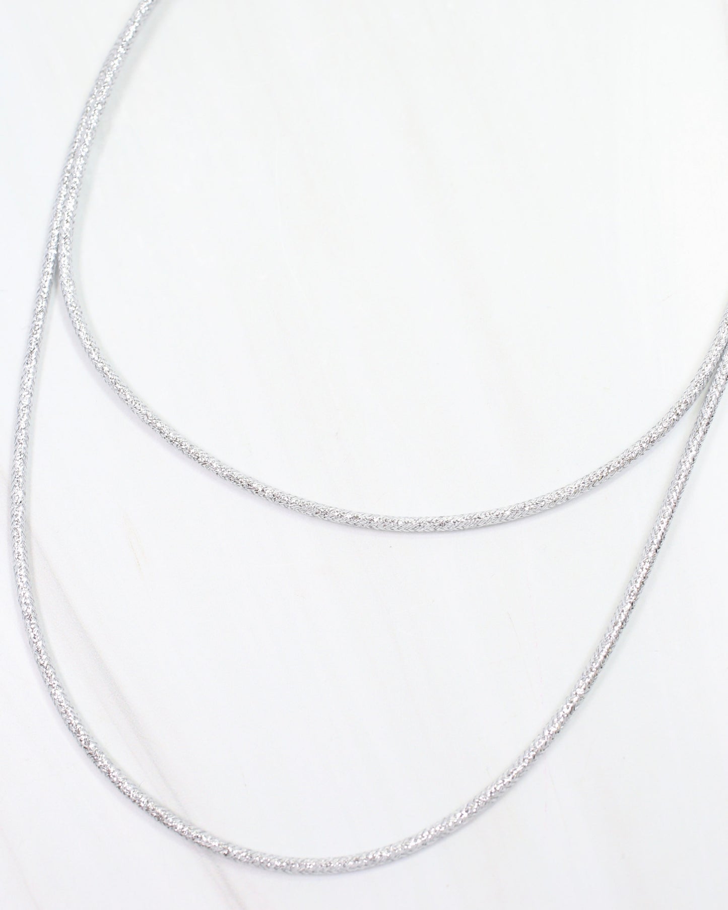 Dakota Magnetic Cord Necklace Silver