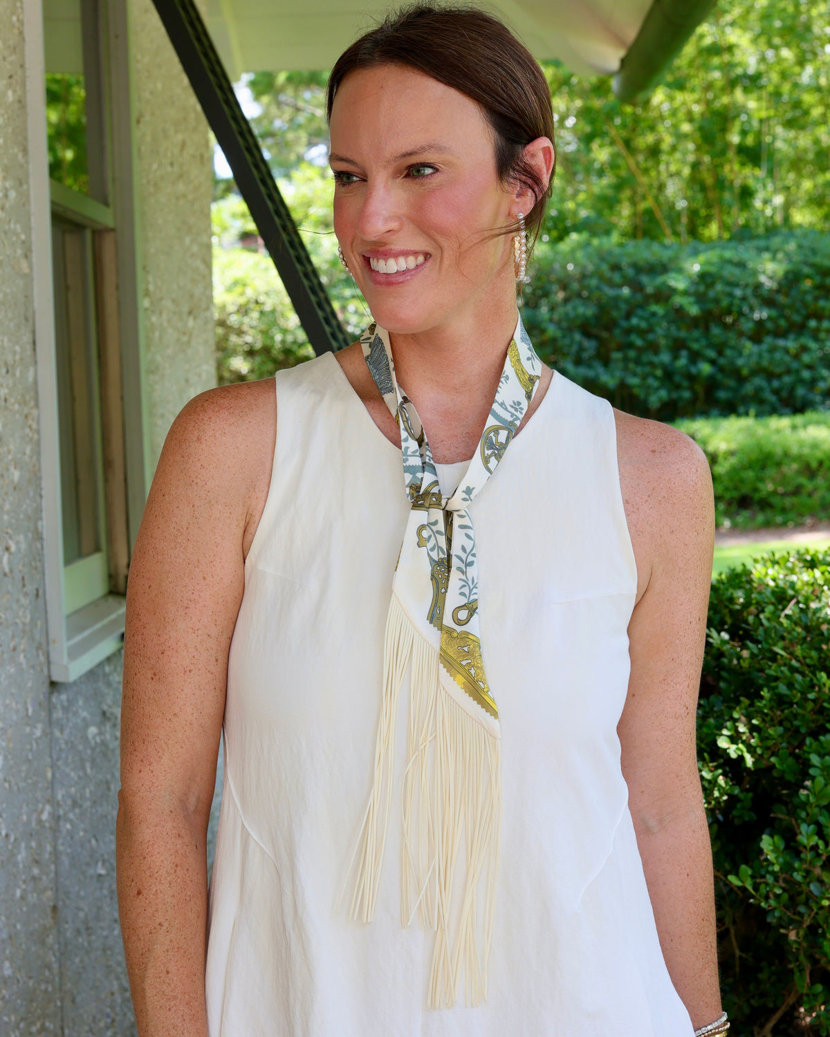 Cambridge Tassel Scarf Ivory