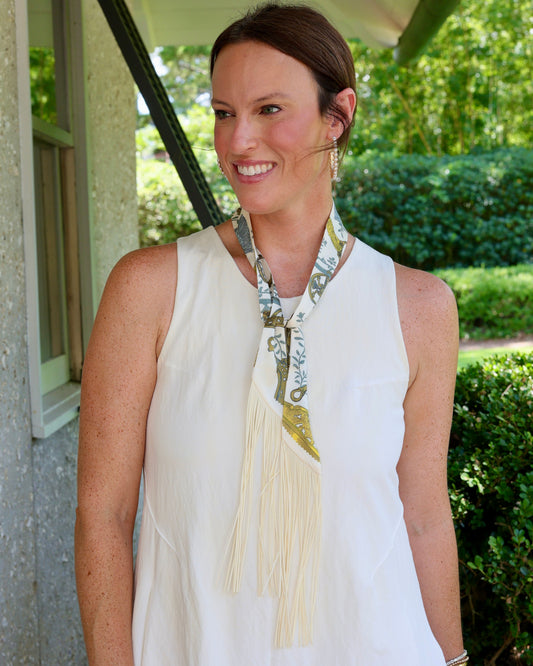Cambridge Tassel Scarf Ivory