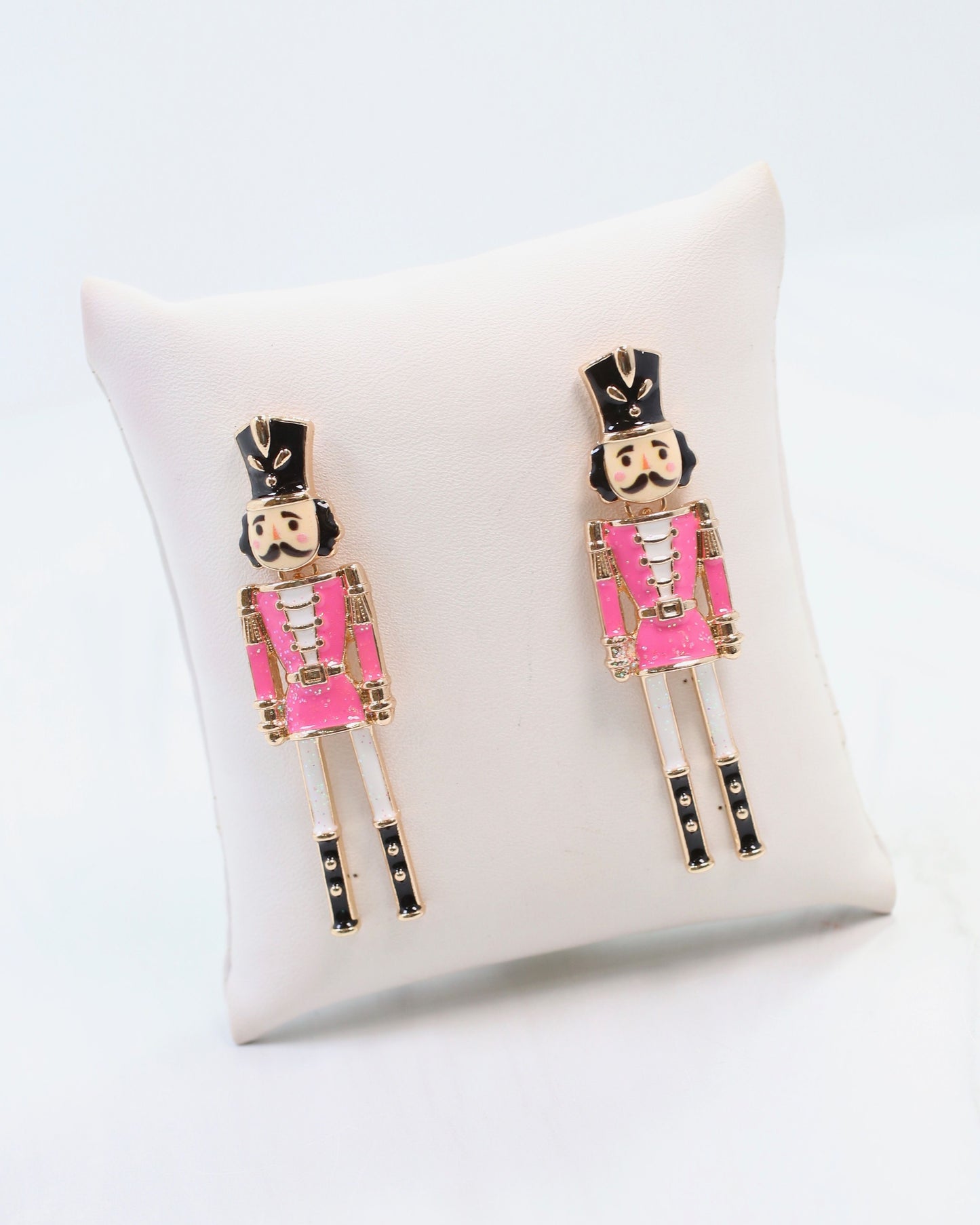 Naughty or Nice Nutcracker Earring Hot Pink