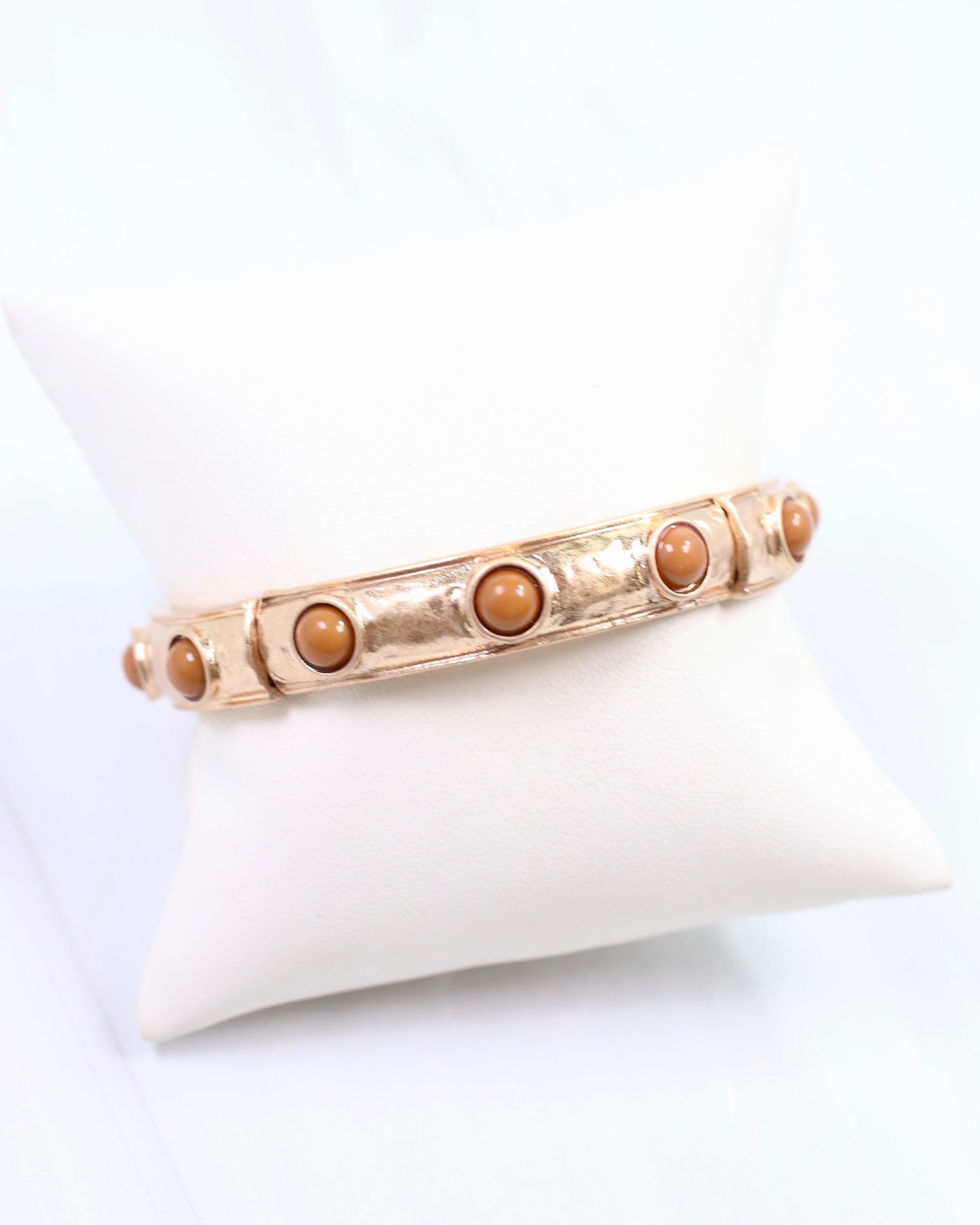 McKenna Stone Stretch Bracelet Taupe