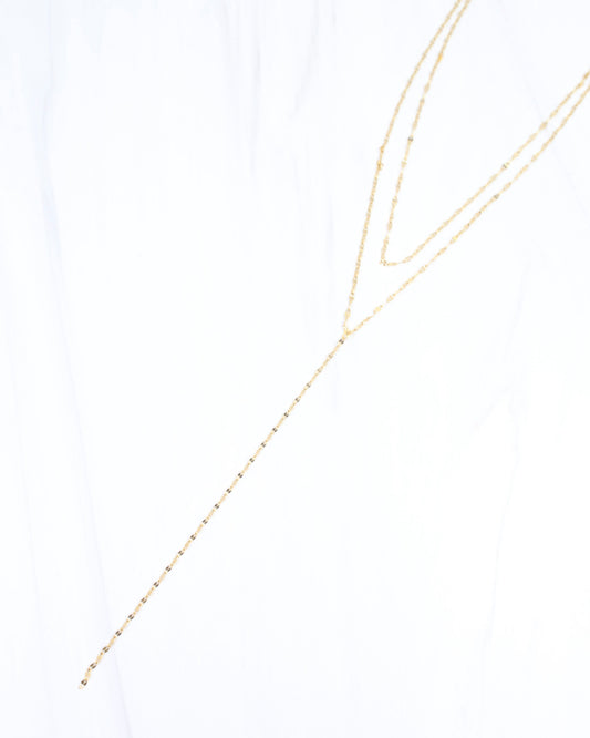 Dailyn Layered Y Necklace WP Gold