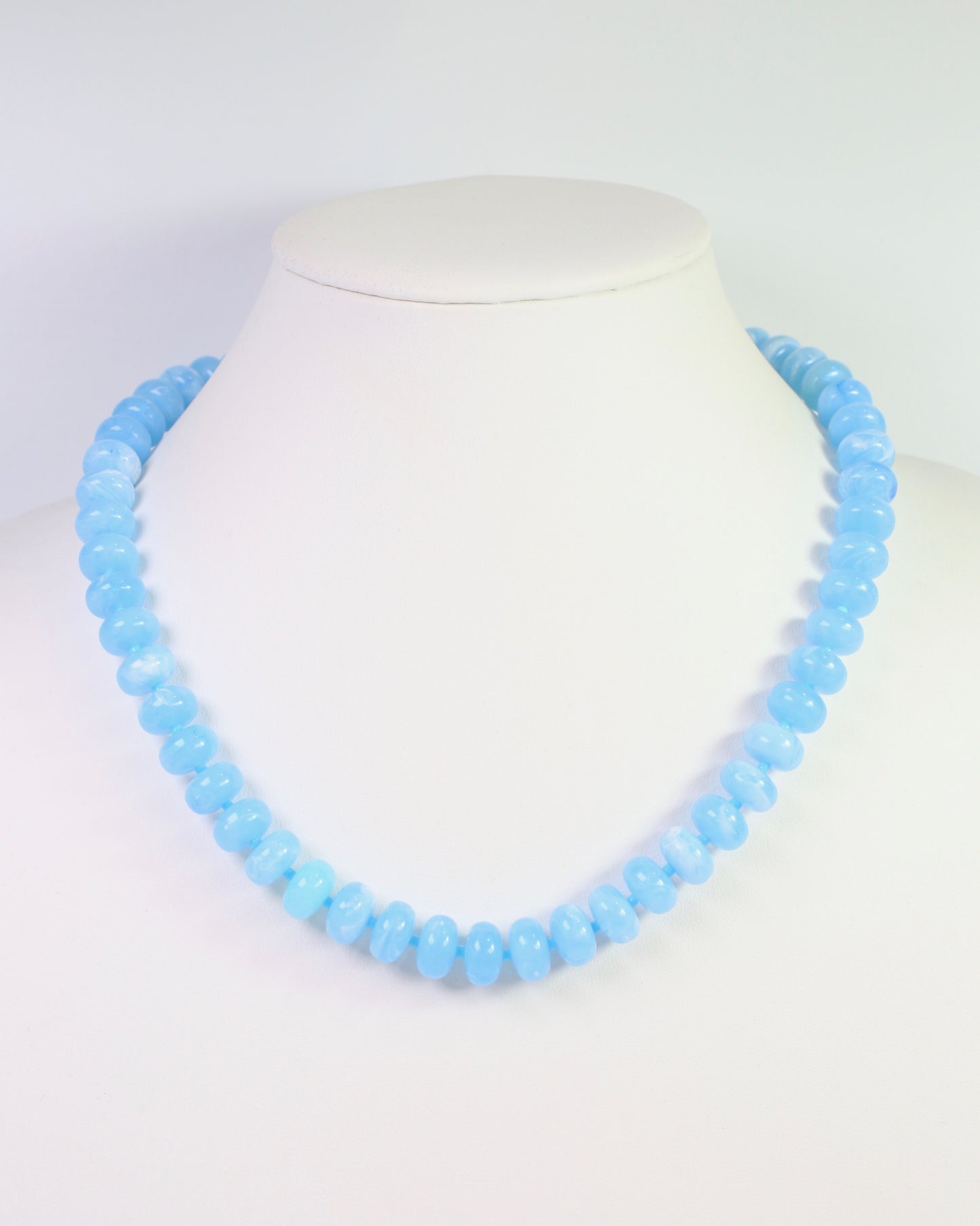 Reno Marble Beaded Necklace Blue
