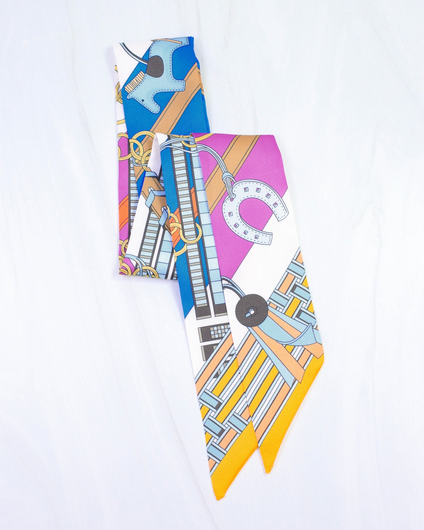 Equestrian Print Scarf Multi