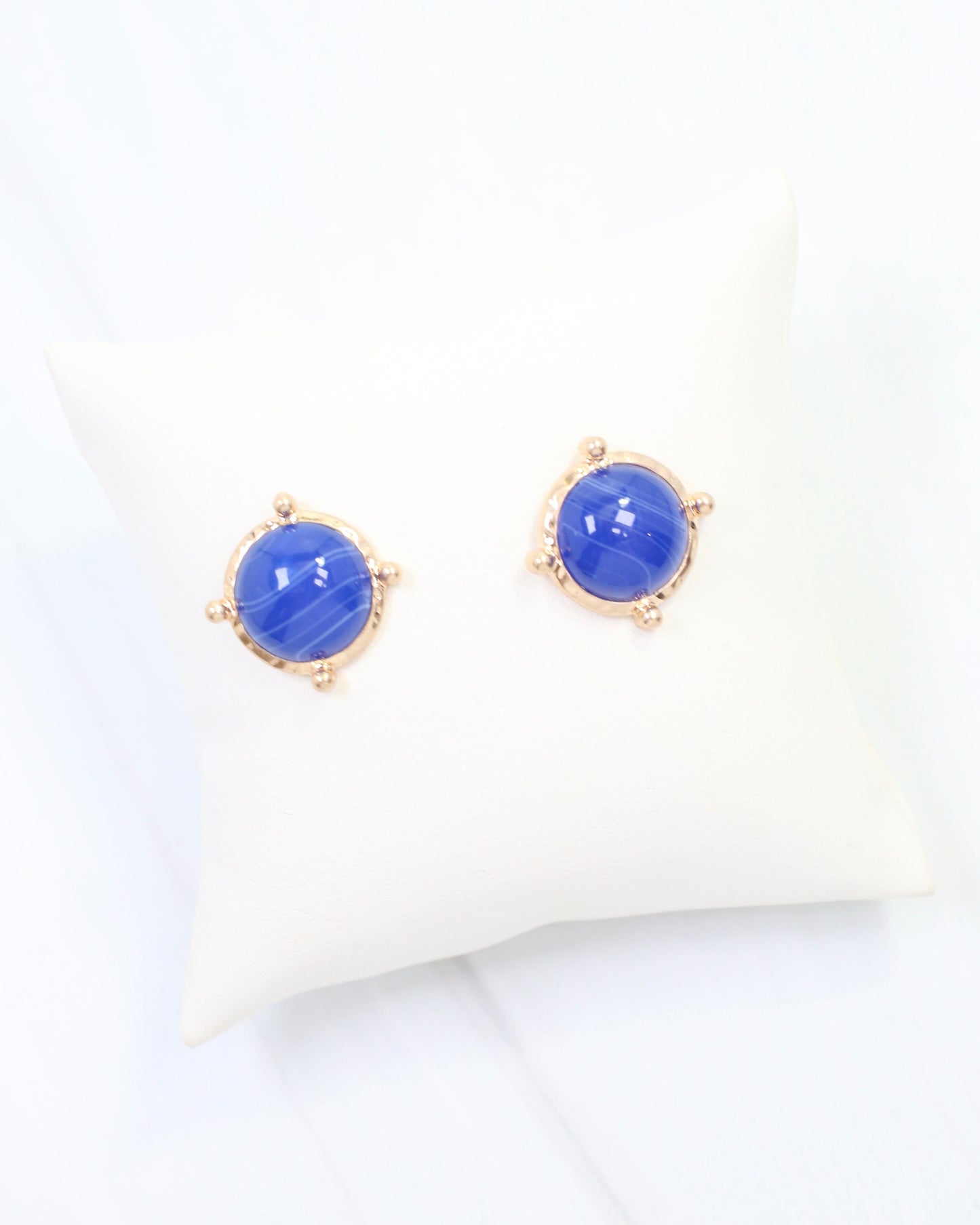 Florissant Round Post Earring Blue