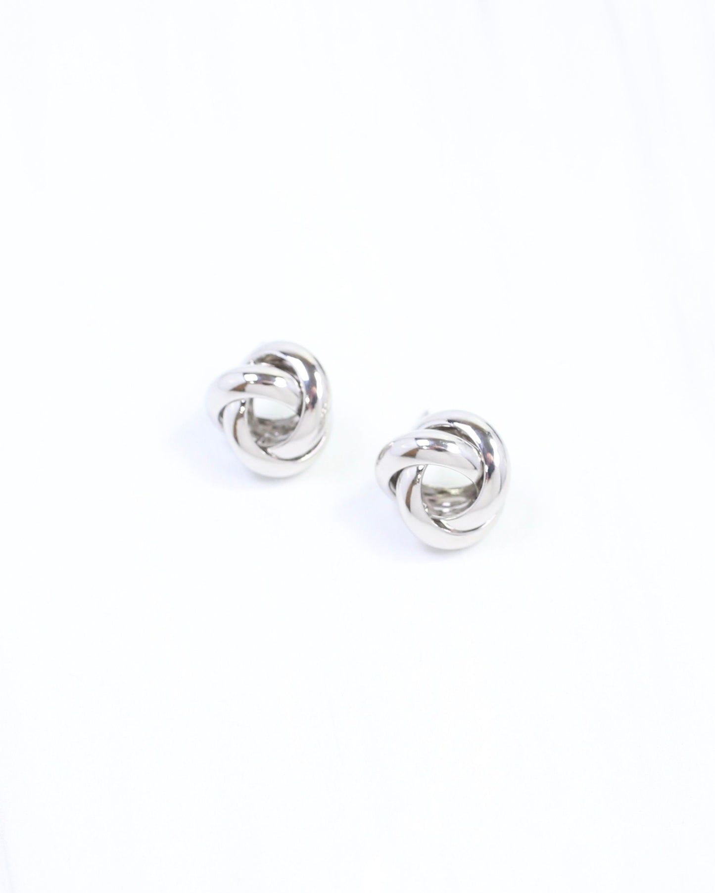 Clarke Knot Stud Earring Silver