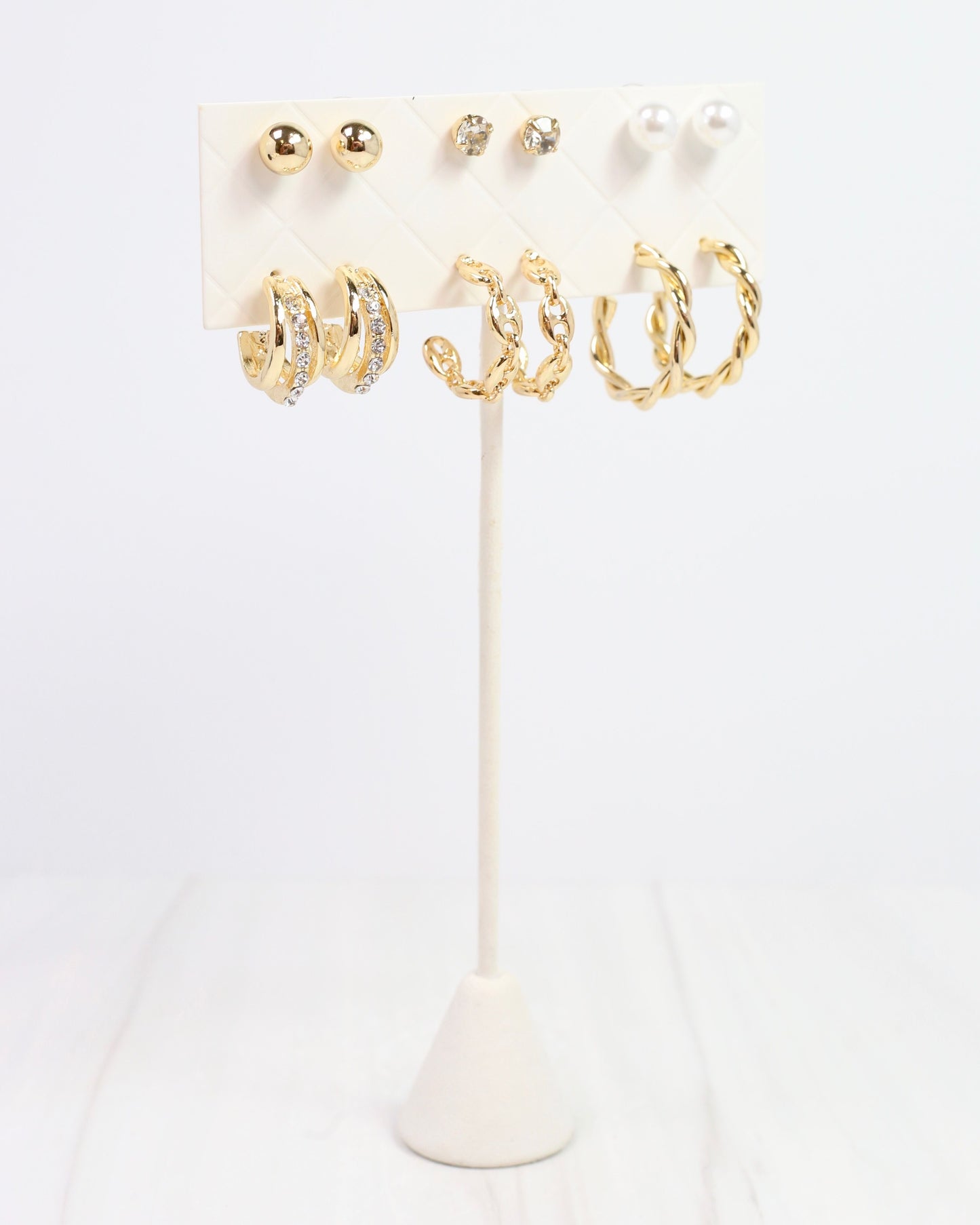 Amanda Hoop Earring Set Gold