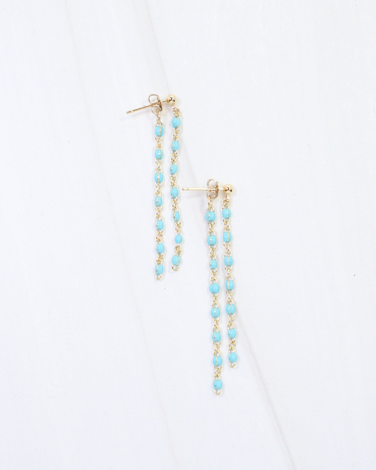 LuLu Chain Drop Earring Turquoise