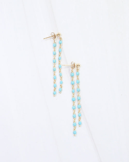 LuLu Chain Drop Earring Turquoise