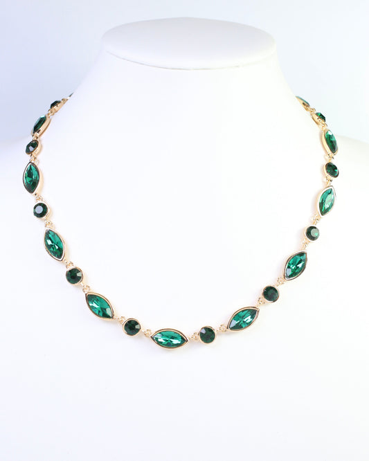 Harding Crystal Necklace Emerald