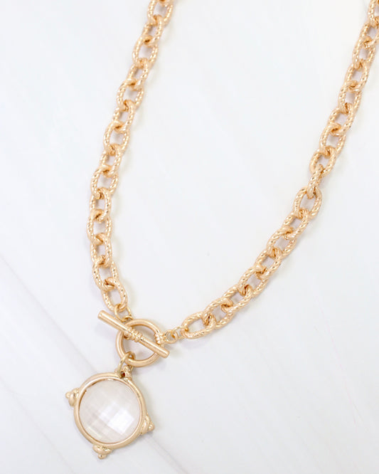 Rochester Facited Link Necklace Gold