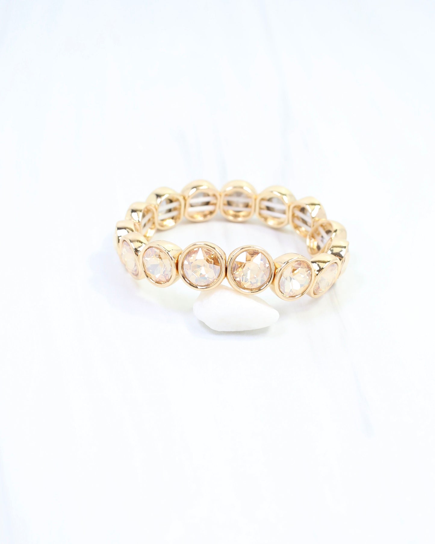 Kadis Crystal Stretch Bracelet Champagne