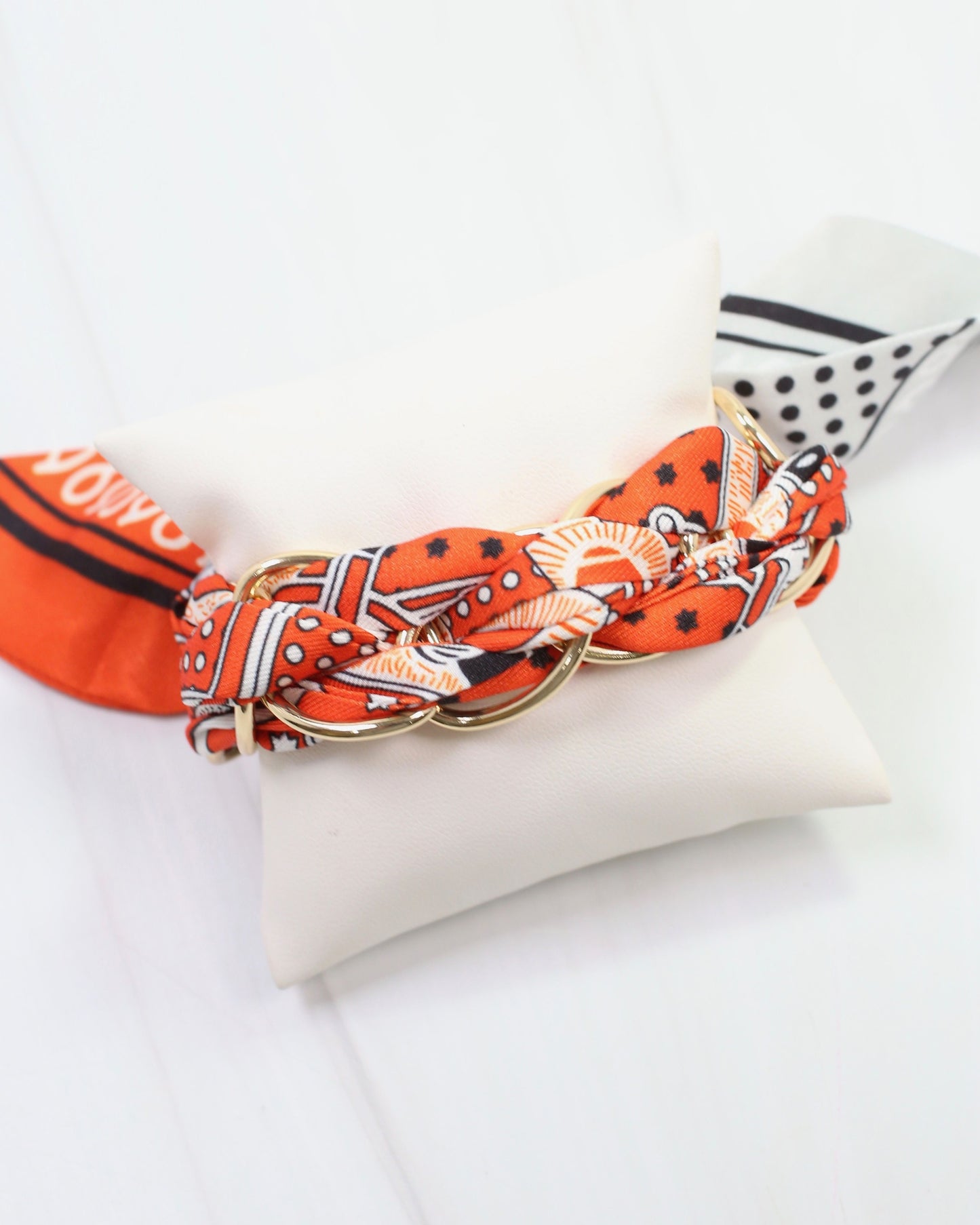 Fontana Chain Scarf Bracelet Orange