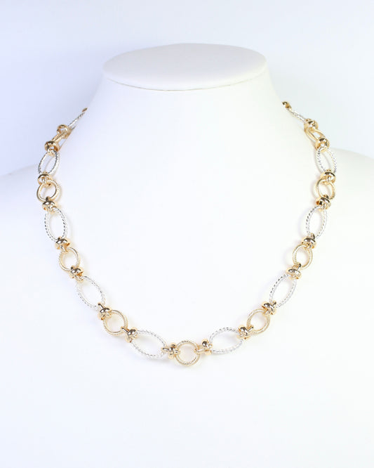 Aventura Link Necklace Gold Silver