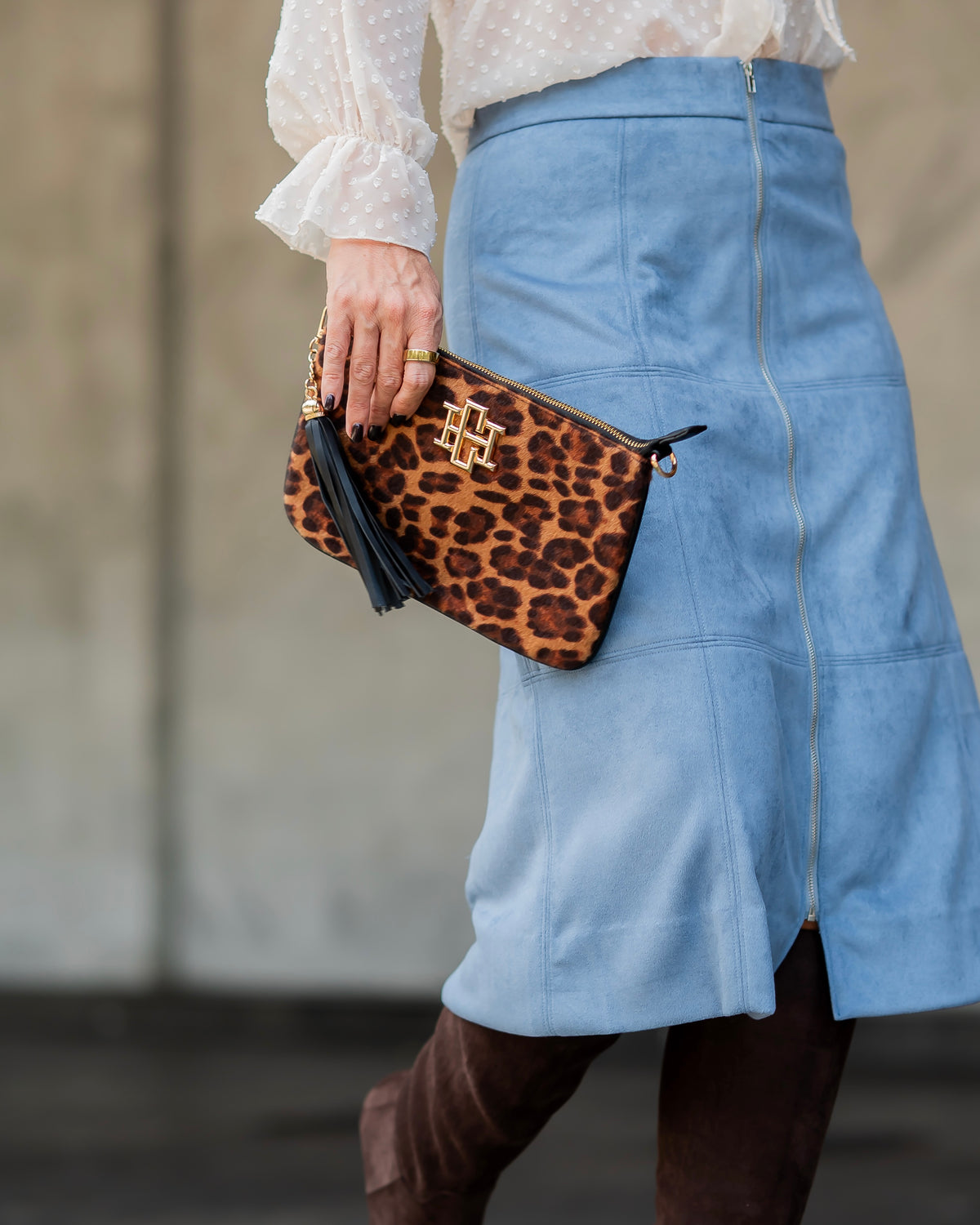 Madelyn Clutch/Crossbody Spotted Saddle