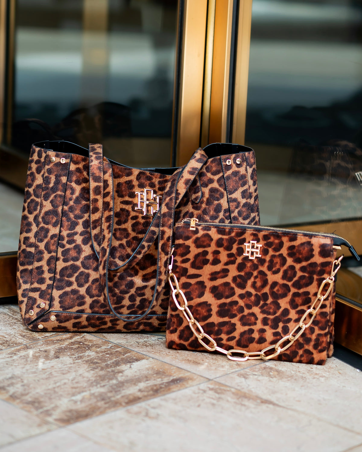 Sophie Studded Tote Spotted Saddle
