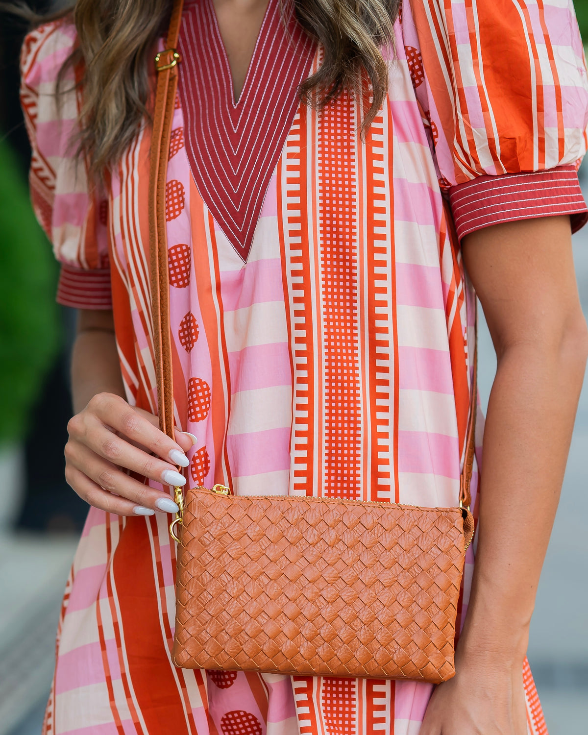 Liz Crossbody Bag Woven Saddle
