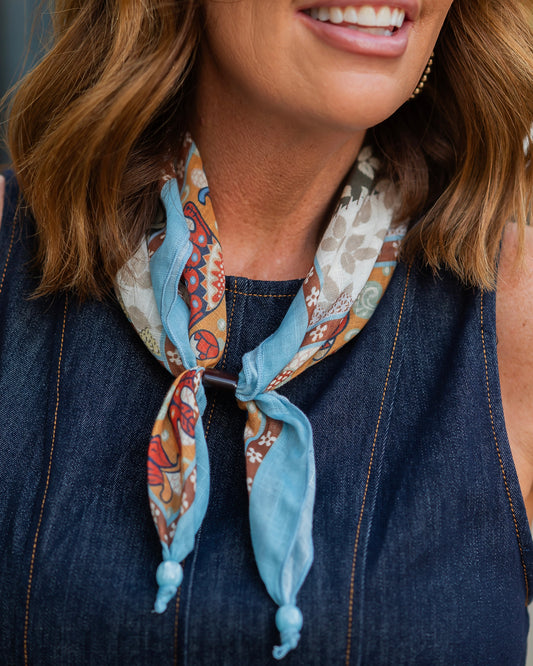 Abinger Adjustable Scarf Turquoise