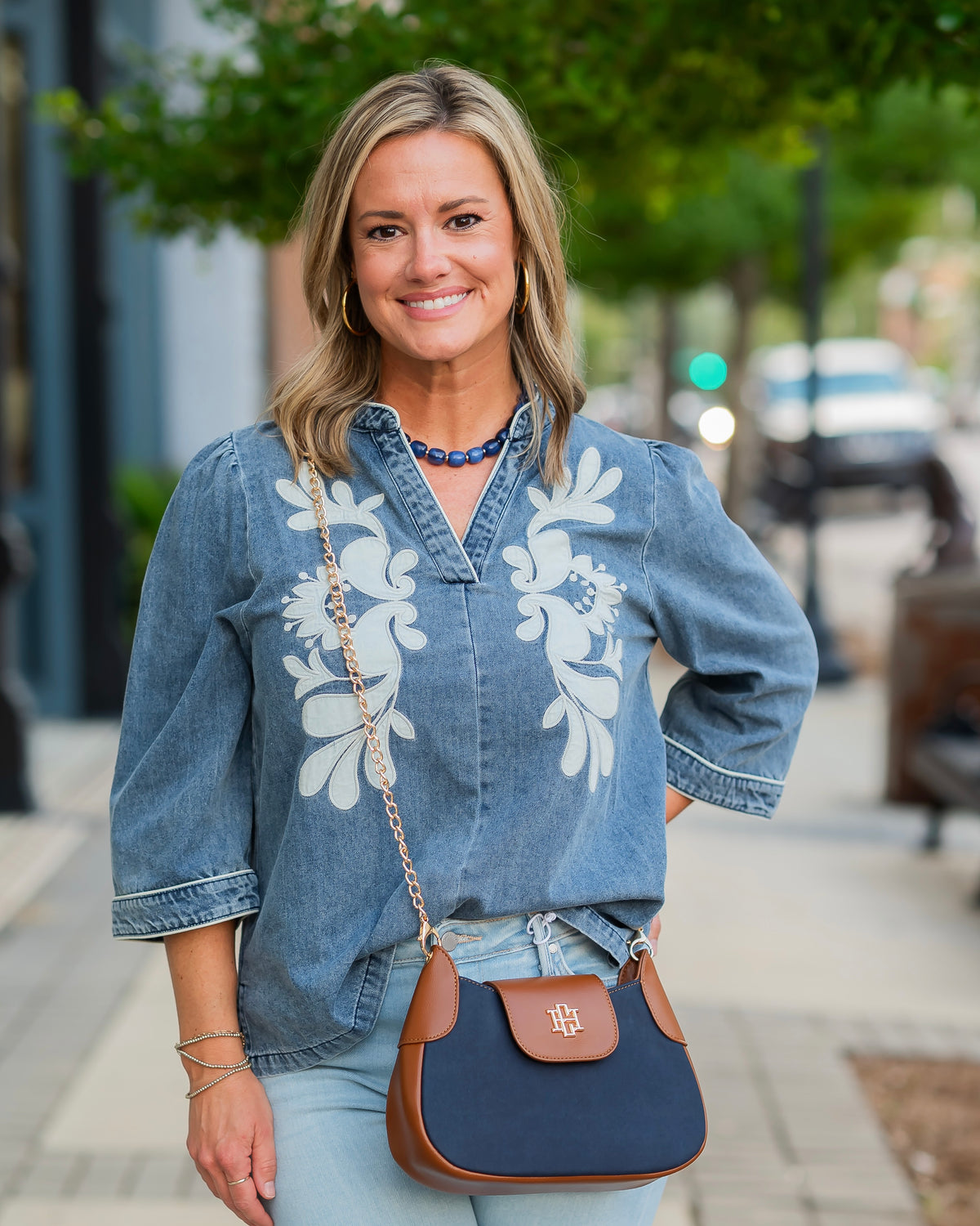 Leighton Crossbody Navy S
