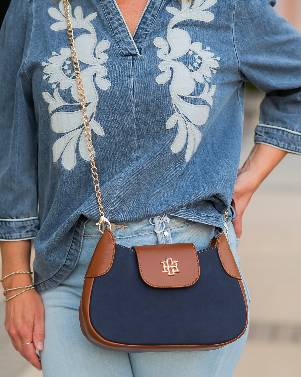 Leighton Crossbody Navy S