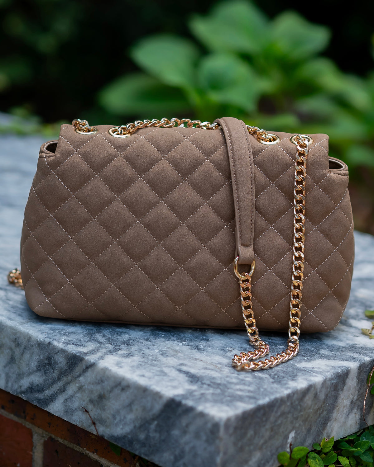 Leigh Quilted Crossbody Latte S DQ