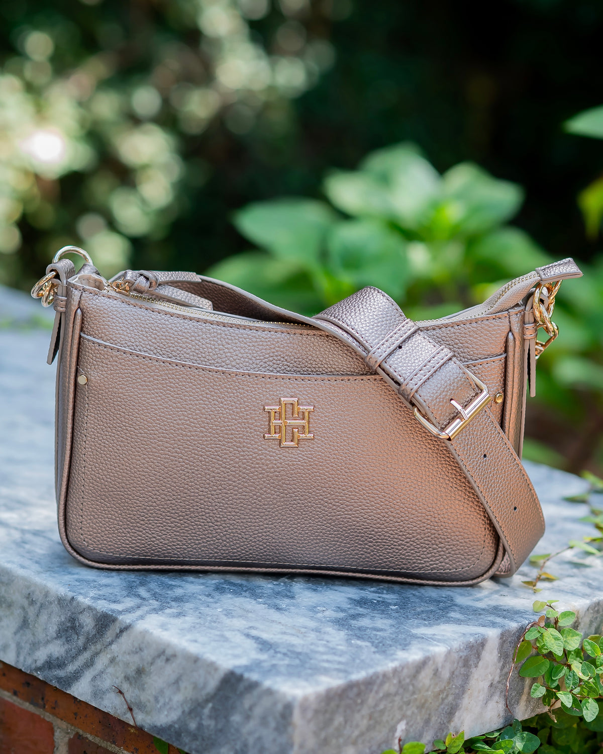 Paxton Crossbody with Pockets Bronze