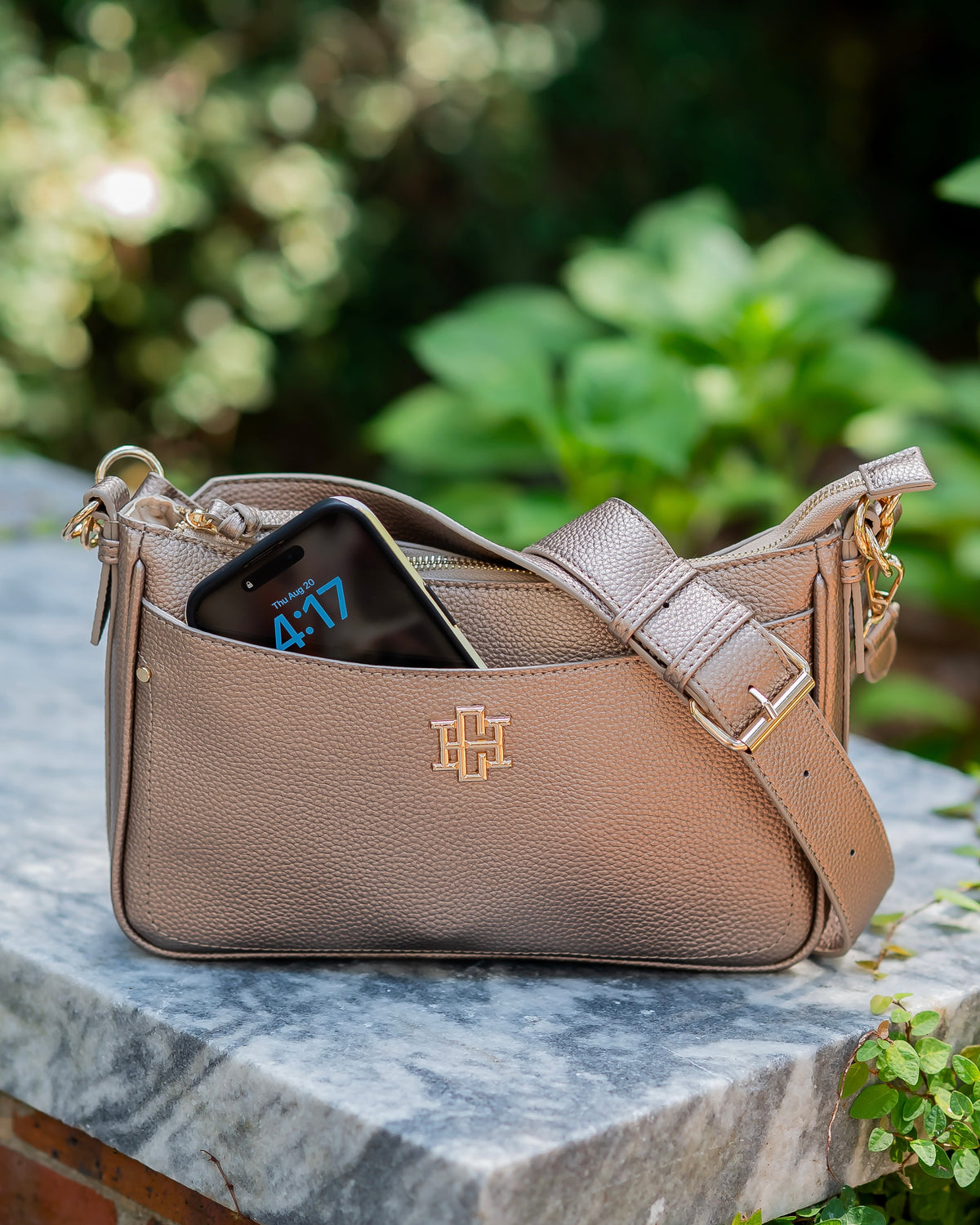 Paxton Crossbody with Pockets Bronze