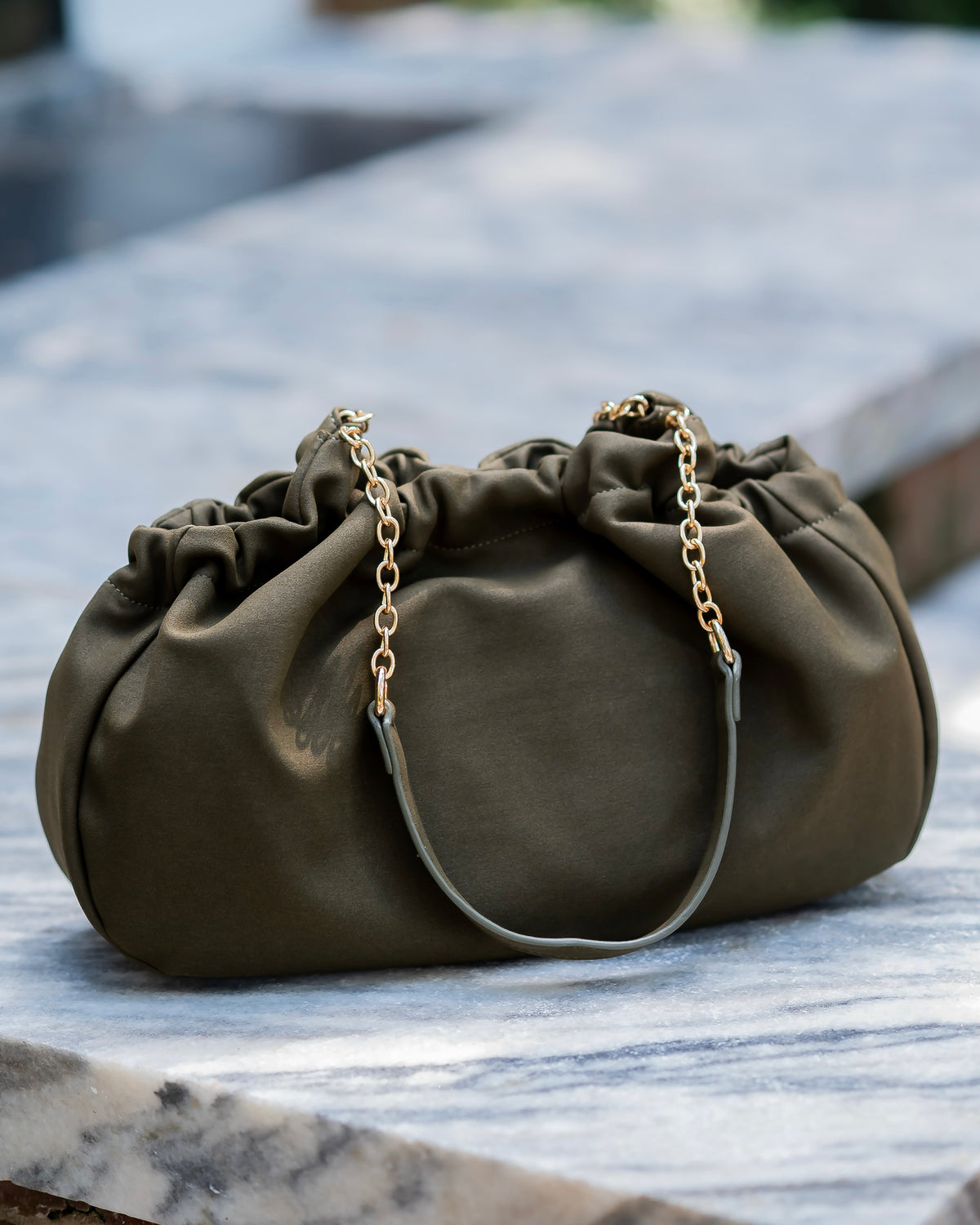 Whitley Gathered Bag Olive S
