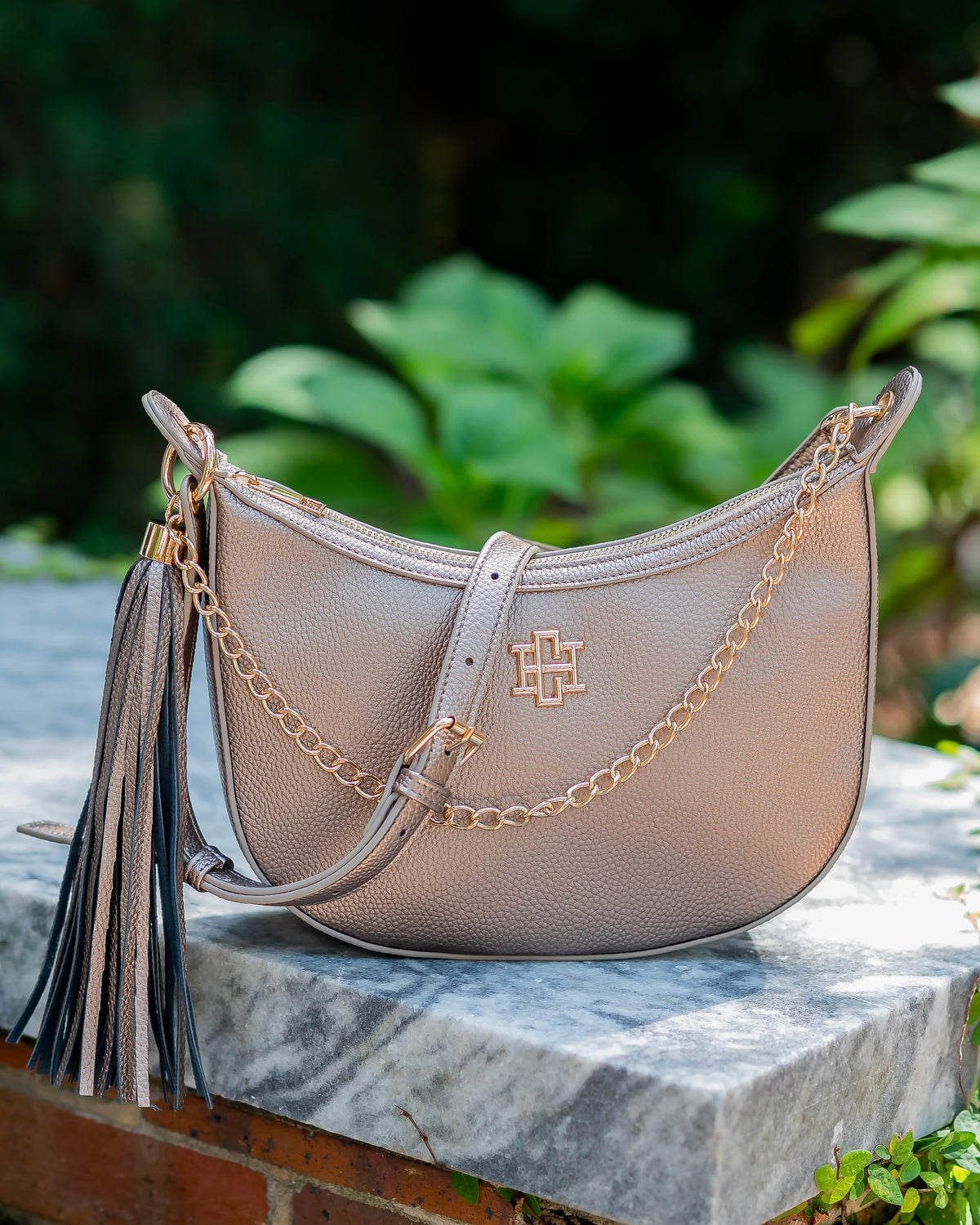 Mallory Crossbody with Tassel Bronze