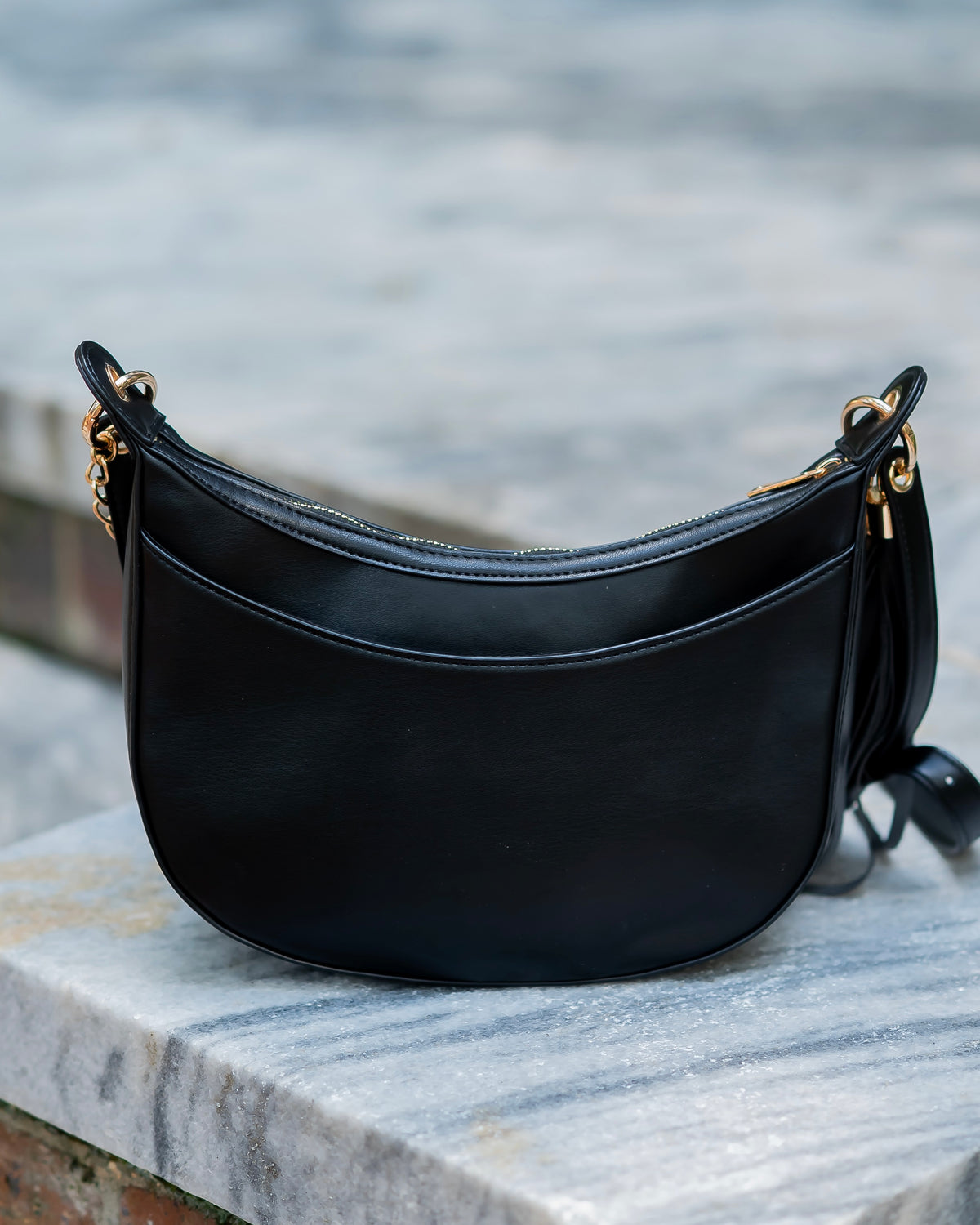 Mallory Crossbody with Tassel Black LS