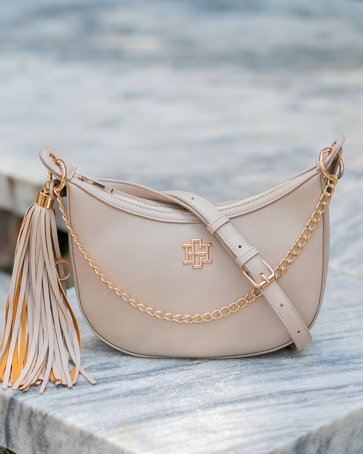 Mallory Crossbody with Tassel Stone