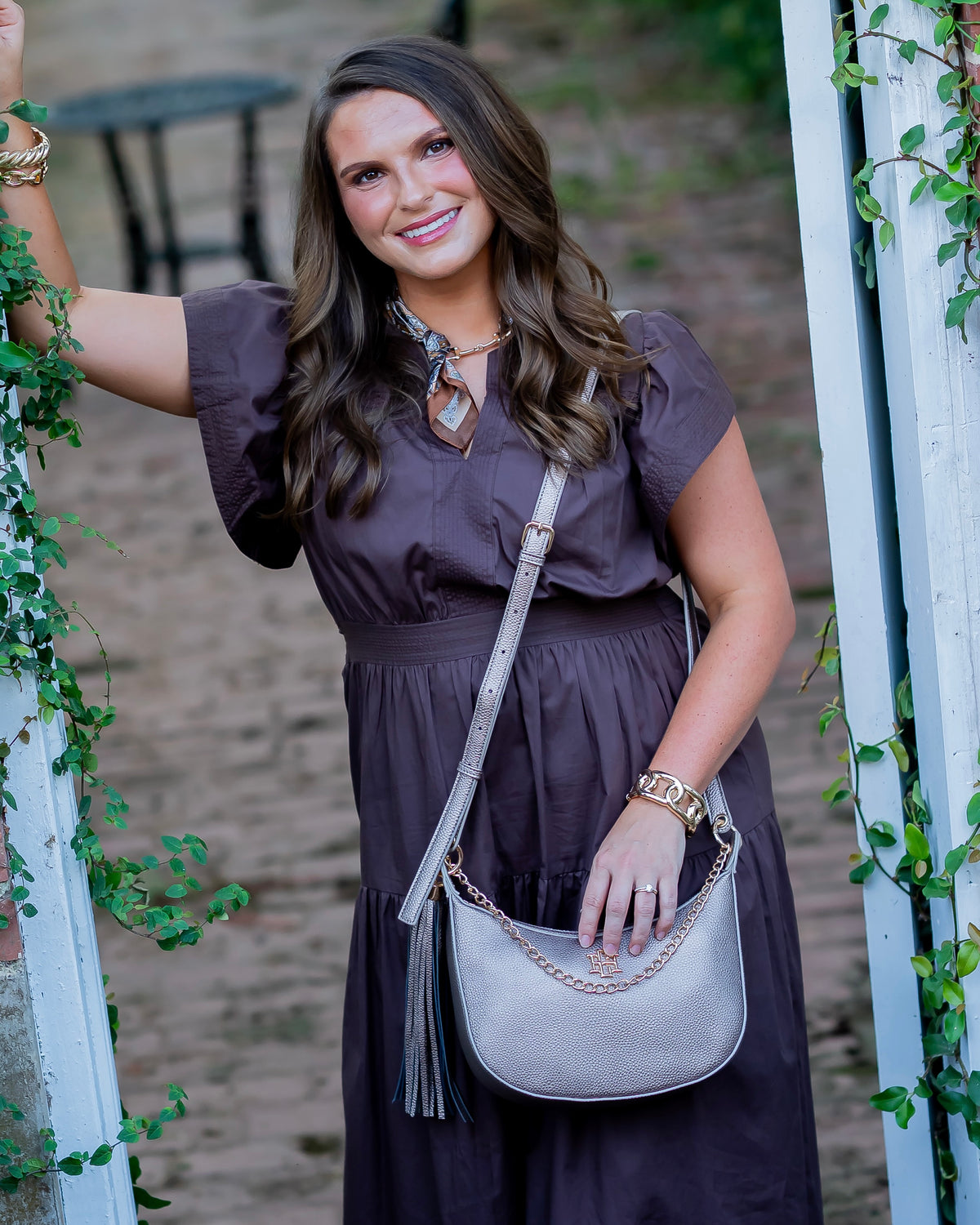 Mallory Crossbody with Tassel Bronze