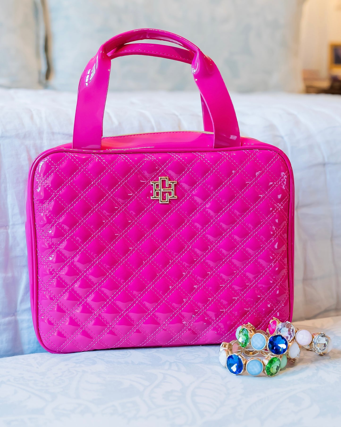 Punta Cana Large Case Hot Pink Patent