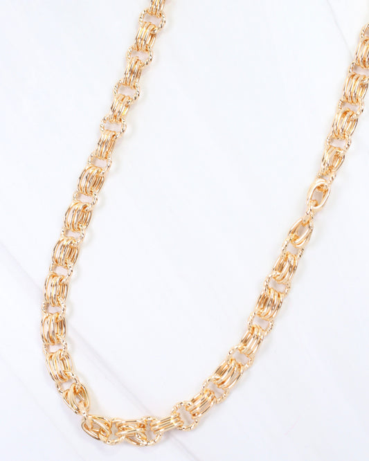 Cincinnati Triple Link Necklace Gold