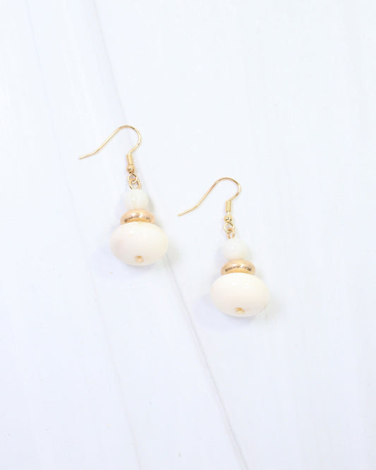 Abenger Beaded Earring White