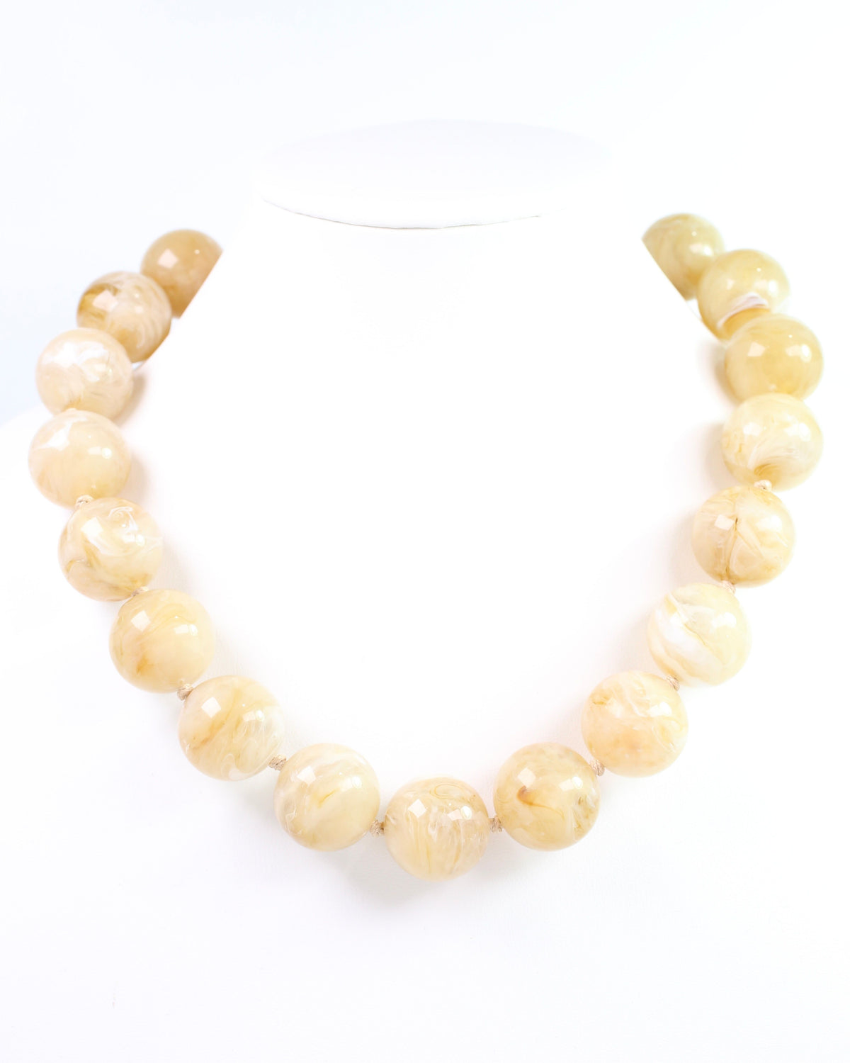 St. James Large Beaded Necklace Light Taupe
