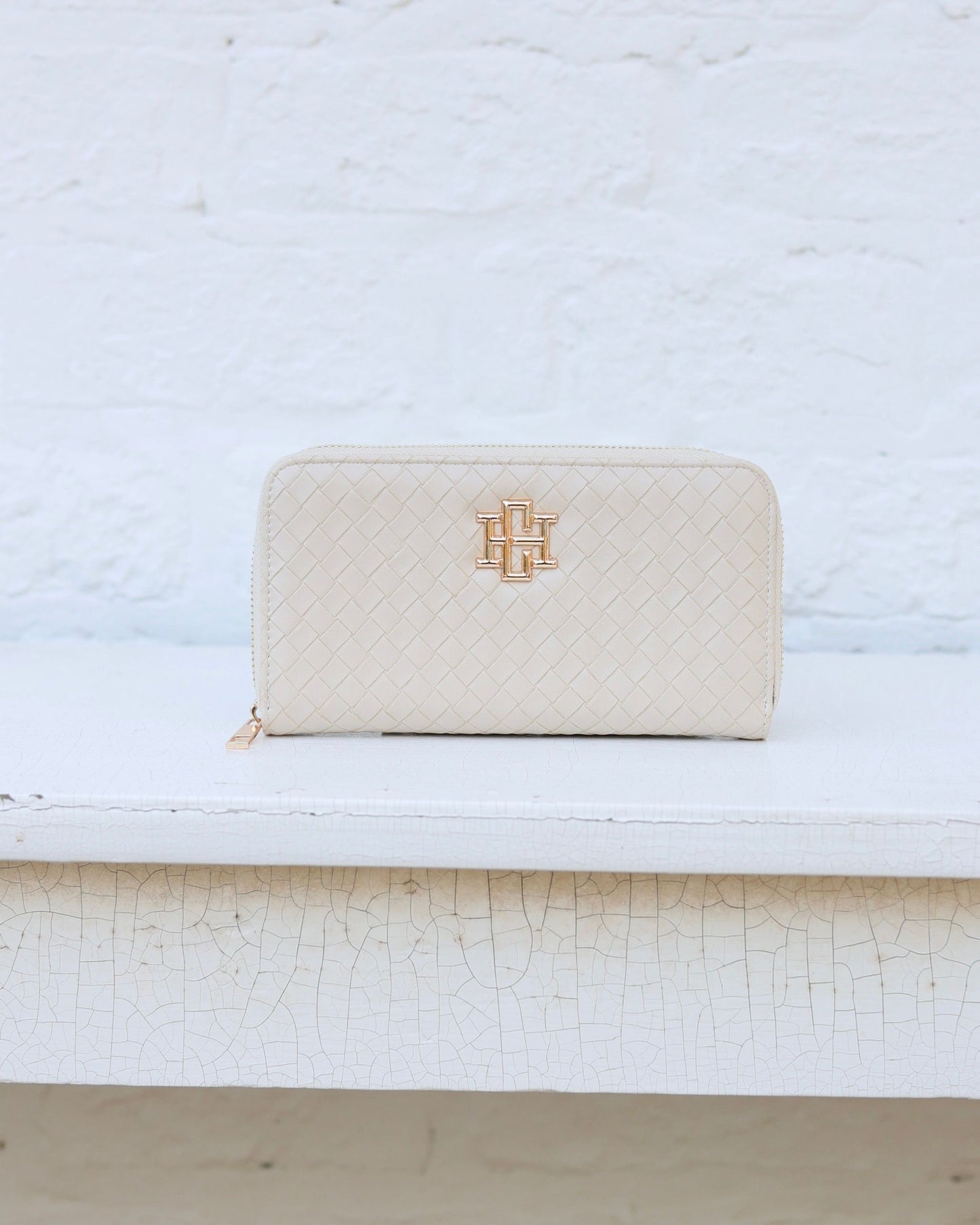 Penelope Wallet Woven Almond