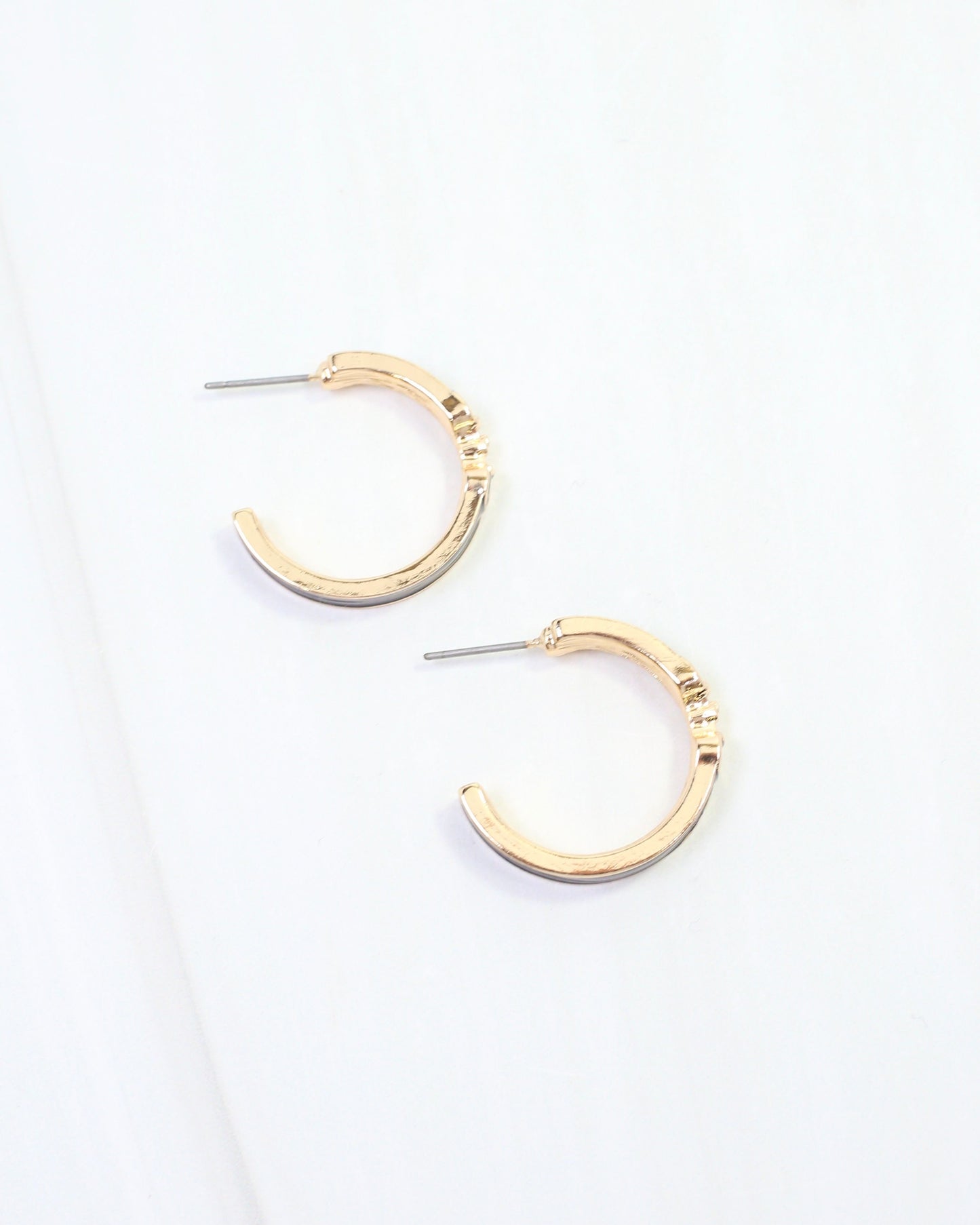Kaylen Horsebit Hoop Earring Black