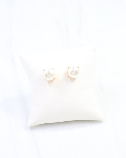 Cienna Pearl Stud Earring Cream