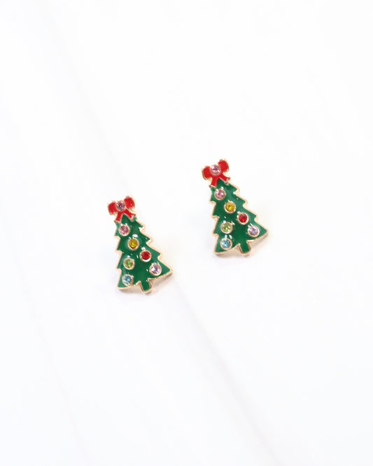 All is Calm Christmas Tree Stud Multi